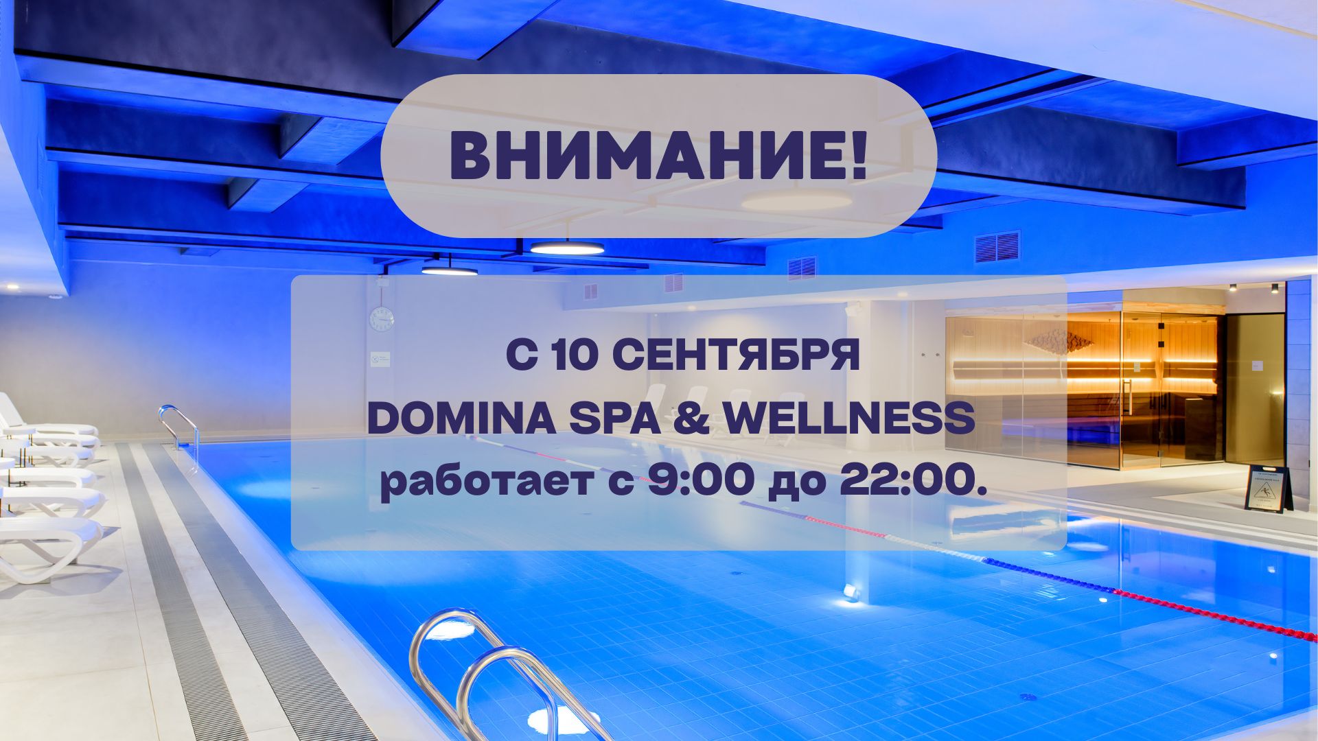 SPA & WELLNESS Schedule Update